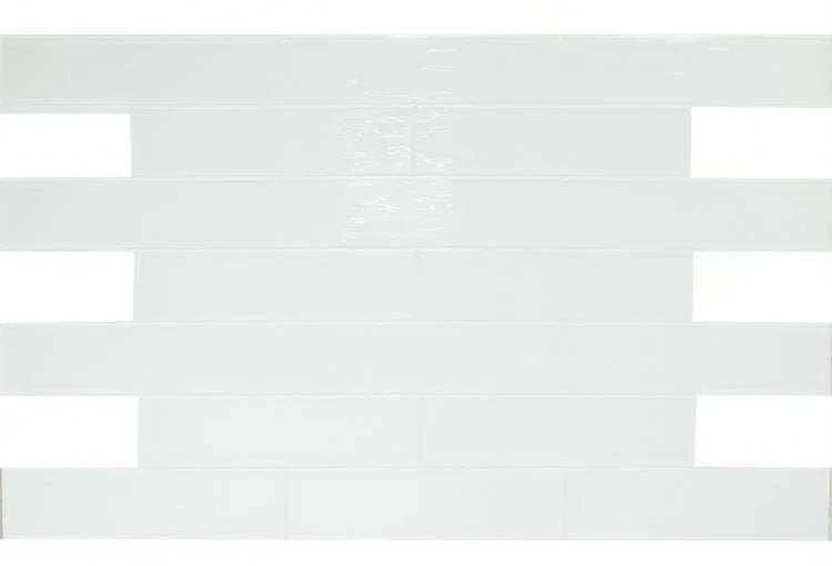 Lucy Silver White 4x16 Glass Mosaic