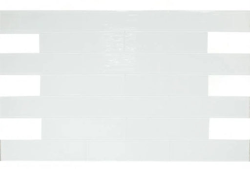 Lucy Silver White 4x16 Glass Mosaic