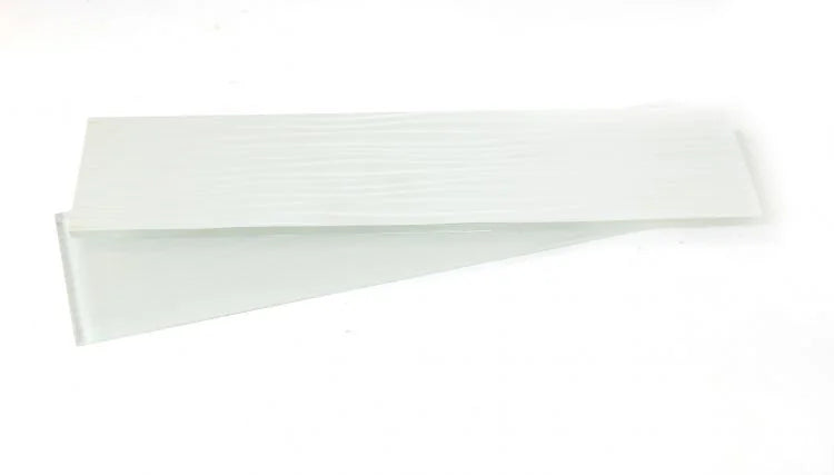 Lucy Silver White 4x16 Glass Mosaic