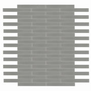 Large Glass Tile MIA Grey 2x16 Glossy Glass Mosaic