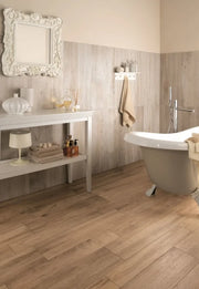 Larix Perla 5.5x32 Rectified Wood Look Porcelain Tile