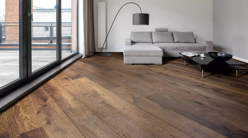 L'Artiste Rousseau Plus 13/16 inch 9.5 inch Random Length Wire Brushed European Oak Hardwood Flooring
