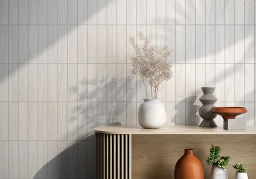 Lassa White MG 3x12 Irregular Bullnose Tile