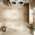 Latravonya Travertine 12x12 Tumbled Travertine Tile — Laundry Room floor