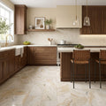 Latravonya Travertine 12x24 Filled & Honed Travertine Tile — Kitchen floor