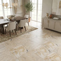 Latravonya Travertine 18x18 Filled & Honed Travertine Tile — Dining Room floor