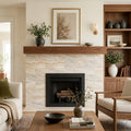 Latravonya Travertine 4x12 Filled & Honed Travertine Tile — Living Room fireplace surround
