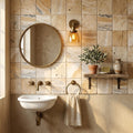 Latravonya Travertine 4x4 Tumbled Travertine Tile — Powder Room wall