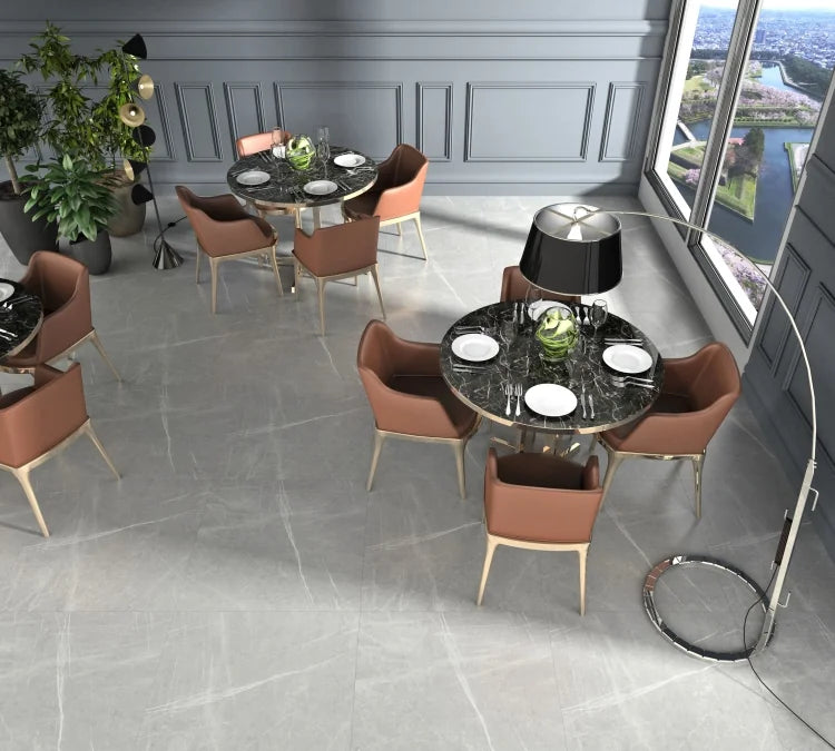 Lava Natural Grey 24x24 Matte Stone Look Porcelain Tile