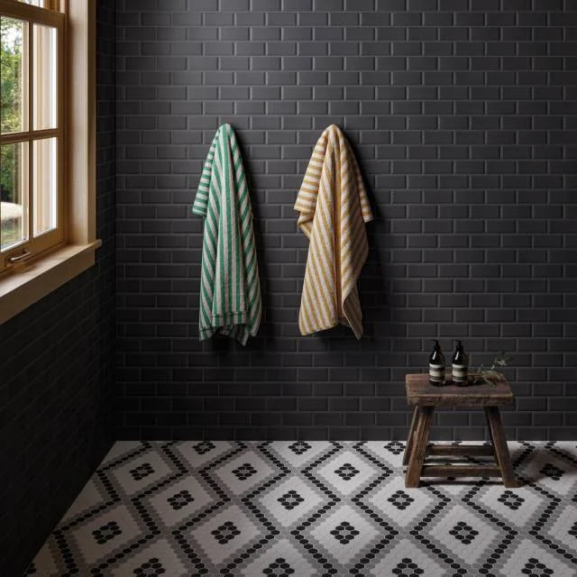 Le Cafe Deco Design 7 12.75x6.25 Matte Porcelain Mosaic Tile