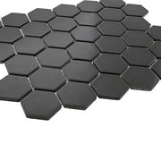 Le Cafe Black 12.75x11 2x2 Hex Porcelain Mosaic