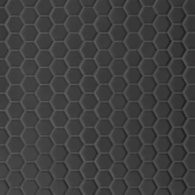 Le Cafe Black 1x1 Hex 11.25x10.25 Porcelain Mosaic
