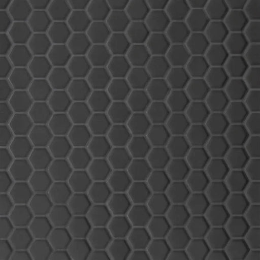 Le Cafe Black 1x1 Hex 11.25x10.25 Porcelain Mosaic