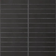 Le Cafe Black 1x6 Straight Stack 12x11.75 Matte Porcelain Mosaic