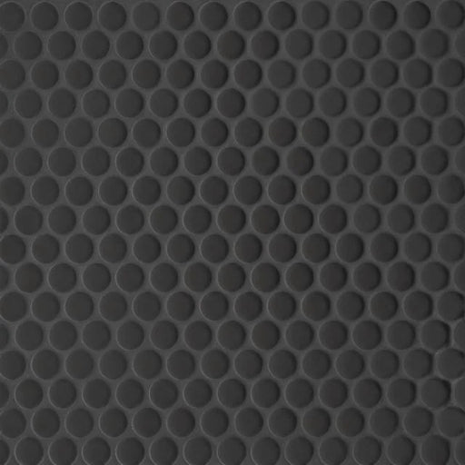 Le Cafe Black 3/4 inch Penny Round 12.5x11.5 Matte Glass Mosaic