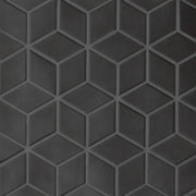 Le Cafe Black Diamond 12.25x10.75 Matte Porcelain Mosaic