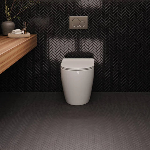 Le Cafe Black Matte 1x3 Herringbone 12.5x11 Porcelain Mosaic