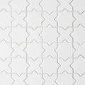 Le Cafe White 12x12 Cross & Star Matte Porcelain Mosaic