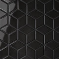 Le Cafe Diamond Black 12.25x10.75 Gloss Glass Mosaic