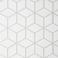 Le Cafe White 12.25x10.75 Diamond Matte Glass Mosaic