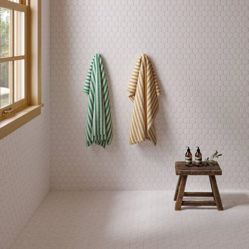 Le Cafe White 12.25x10.75 Diamond Matte Glass Mosaic