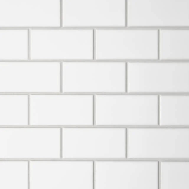 Le Cafe White 11.75x11.5 2x4 Off Set Mesh Mount Matte Glass Mosaic