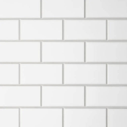 Le Cafe White 11.75x11.5 2x4 Off Set Mesh Mount Matte Glass Mosaic