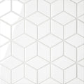 Le Cafe White Diamond 12.25x10.75 Gloss Glass Mosaic