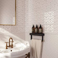 Le Cafe White 11.25x10.25 1x1 Hex Porcelain Mosaic