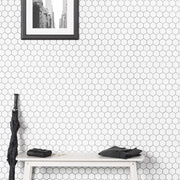 Le Cafe White 2x2 Hex Porcelain Mosaic