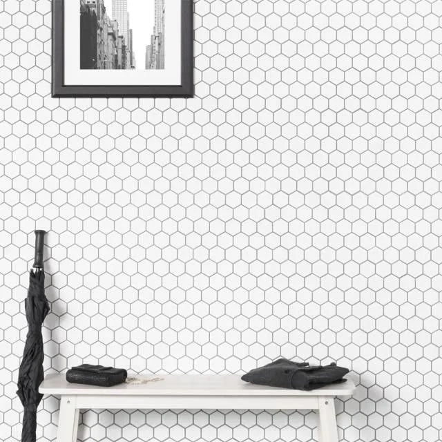 Le Cafe White 2x2 Hex Porcelain Mosaic