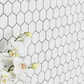 Le Cafe White 2x2 Hex Porcelain Mosaic