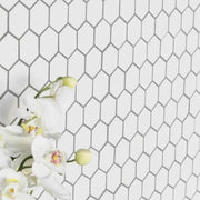 Le Cafe White 2x2 Hex Porcelain Mosaic