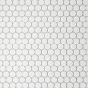 Le Cafe White 3/4 inch Penny Round Matte 12.5x11.5 Glass Mosaic