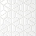 Le Cafe White Half Hexagon 12.75x11 Gloss Porcelain Mosaic