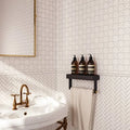 Le Cafe White 12x12 Cross & Star Matte Porcelain Mosaic