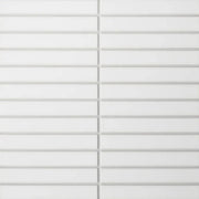 Le Cafe White Matte 1x6 Straight Stack 12x11.75 Porcelain Mosaic