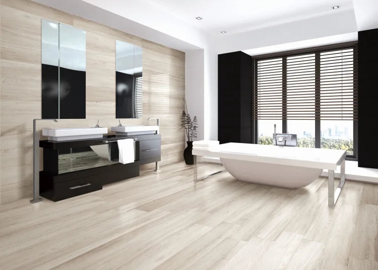 Le Plance Bianco 10.25x72 Plank Wood Look Porcelain Tile