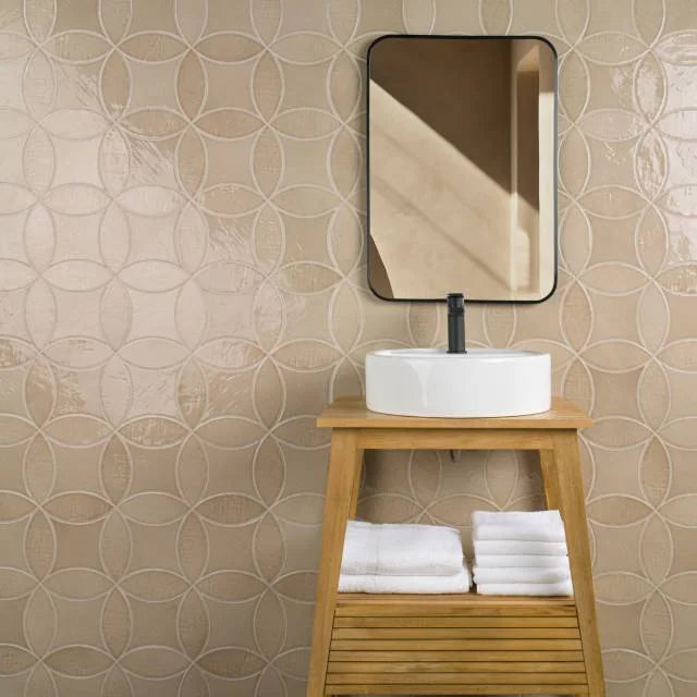 Legacy Kite Linen 6.5x6.5 Gloss Porcelain Tile