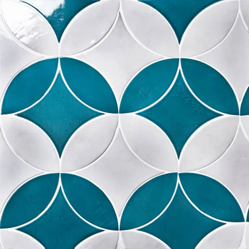 Legacy Petal Aquamarine 8x3 Gloss Ceramic Tile
