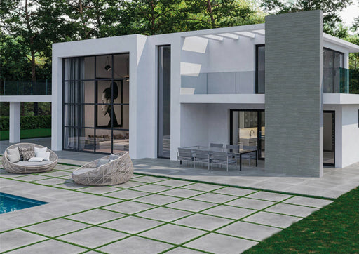 LeGarage Series Silver 40x40 Porcelain Tile