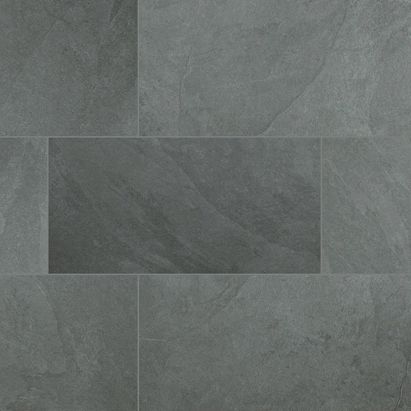 Legions Midnight Montage Black 24x48 Matte Porcelain Tile