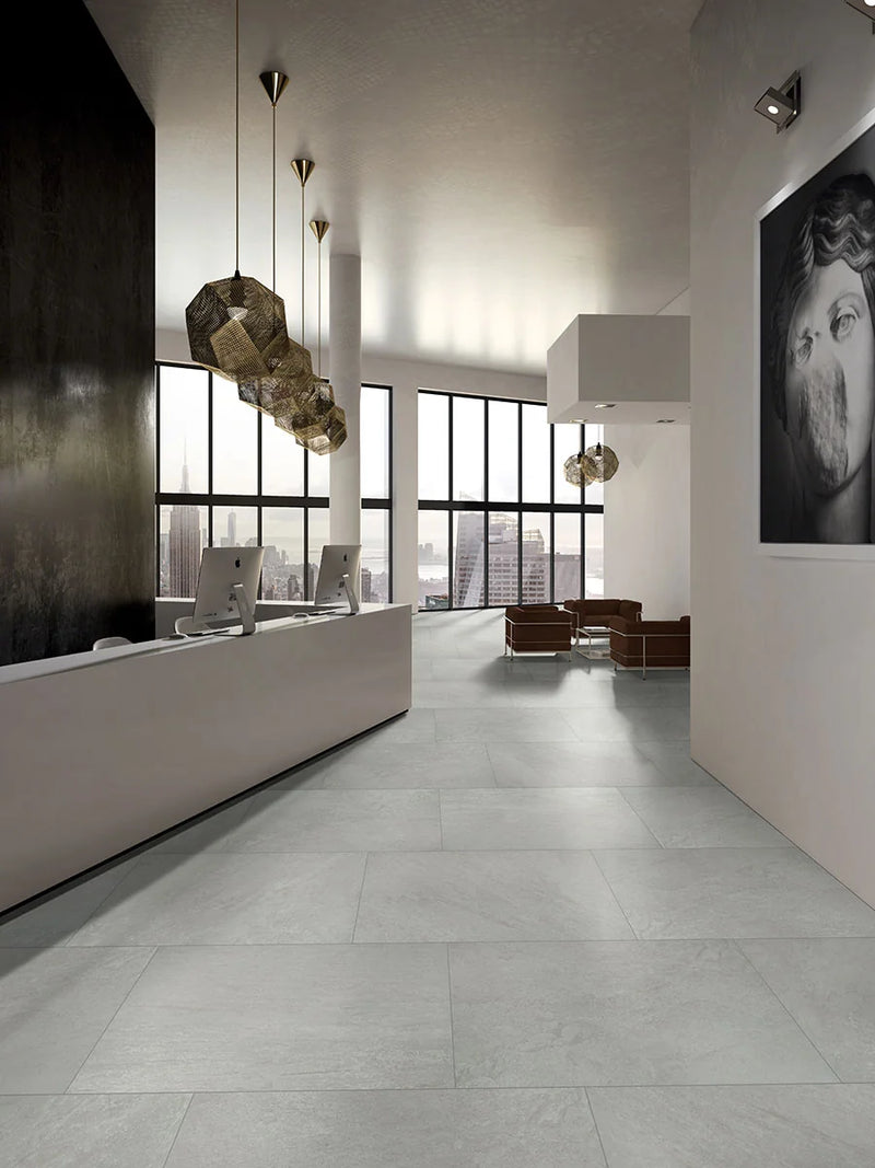 Legions Quartz White 2x2 Matte Porcelain Mosaic Tile