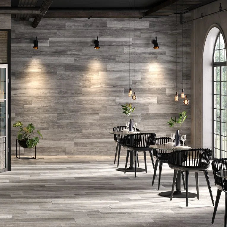 Legno Grey 8x40 Wood Look Porcelain Plank