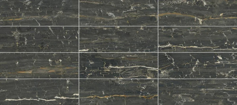 Leonardo Black 11.8x35.4 Porcelain Tile