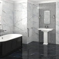 Black & Light Calacatta Mosaico Light Duo 11.8x11.8 Polished Porcelain Mosaic