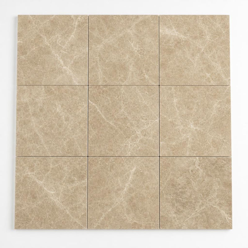 Light Emprador Marble Tile 12x12 Polished close-up