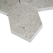 Lilly Pad Misc. Honed 0.38 Inch Limestone Mosaic Tile