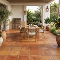 Lincoln 12x12 Natural Terracota Paver — Backyard patio