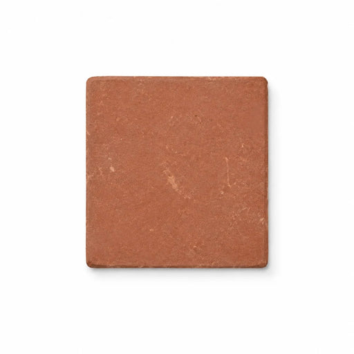 Lincoln 5x5 natural clay paver in warm terracotta, shown individually against a white background.